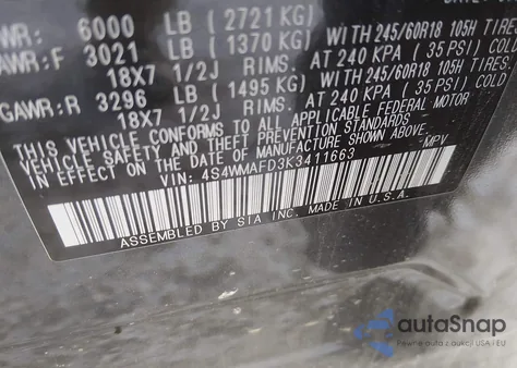 2019 Subaru Ascent Premium from USA, damaged, VIN 4S4WMAFD3K3411663